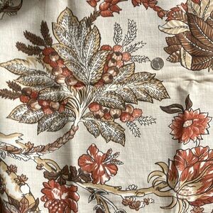 Vintage Kent Bragaline large scale floral fabric sample 60s 70s